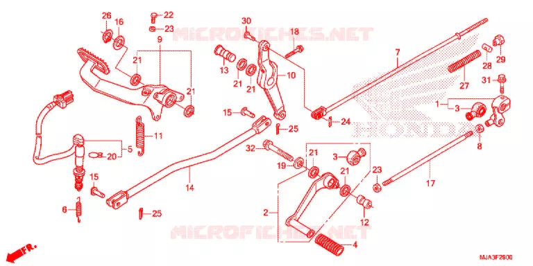 PEDAAL (VT750C/C2S/CA/CS) Honda MOTO 750 SHADOW 2013  VT750C2SD