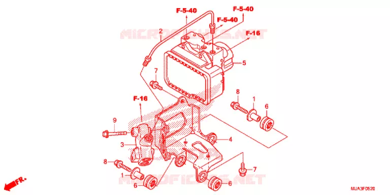VOORREM HOOFDCILINDER/ABS MODULATOR Honda MOTO 750 SHADOW 2013  VT750C2SD