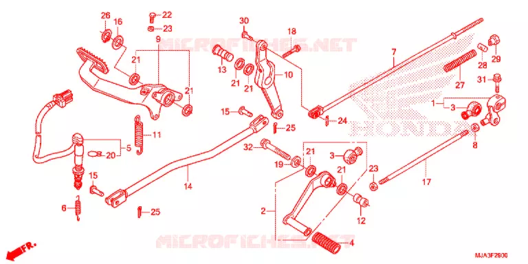 PEDAAL (VT750C/C2S/CA/CS) Honda MOTO 750 SHADOW 2013  VT750CAD