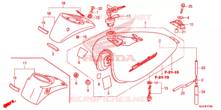 BENZINE TANK (VT750C/C2S/CA/CS) Honda MOTO 750 SHADOW 2013  VT750CSD