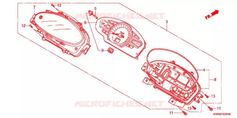 COMBINATIEMETER Honda SCOOTER 125 PCX 2013  WW125D