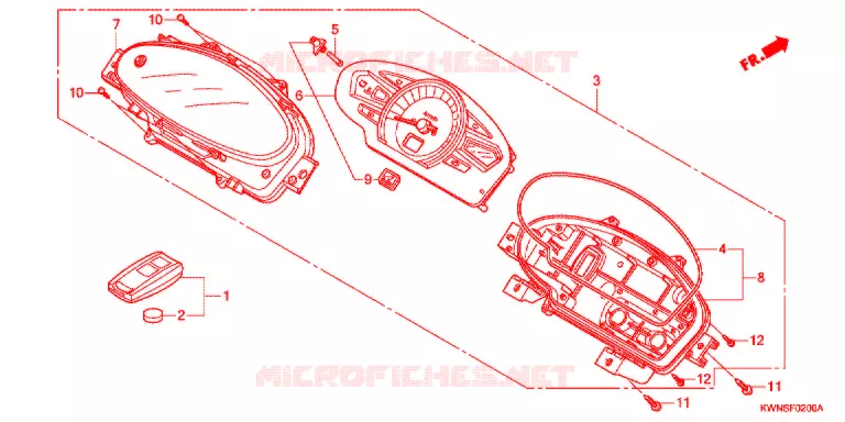 COMBINATIEMETER Honda SCOOTER 125 PCX 2011  WW125SB