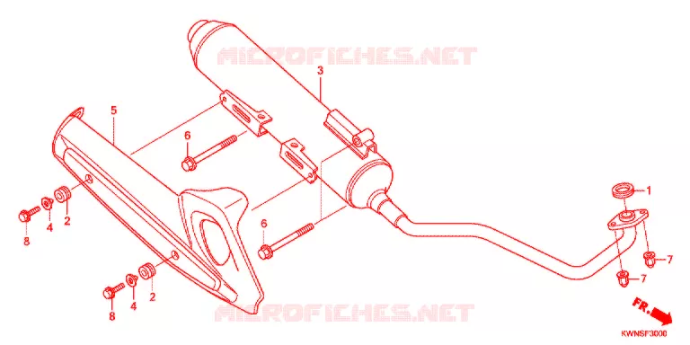 UITLAATDEMPER(2) Honda SCOOTER 125 PCX 2012  WW125SB