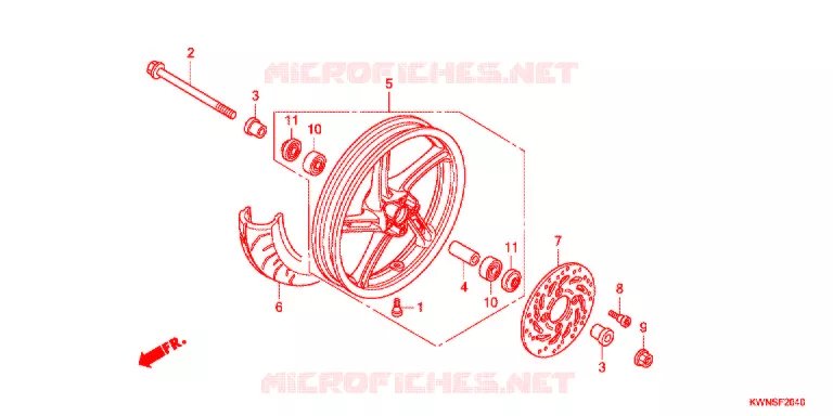 VOOR WIEL Honda SCOOTER 125 PCX 2011  WW125SB
