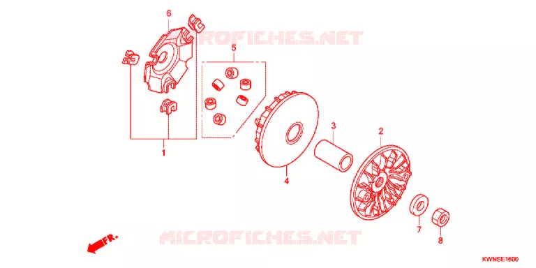 AANDRIJFFACE/ KICKSTARTER SPIL Honda SCOOTER 125 PCX 2013  WW125SD