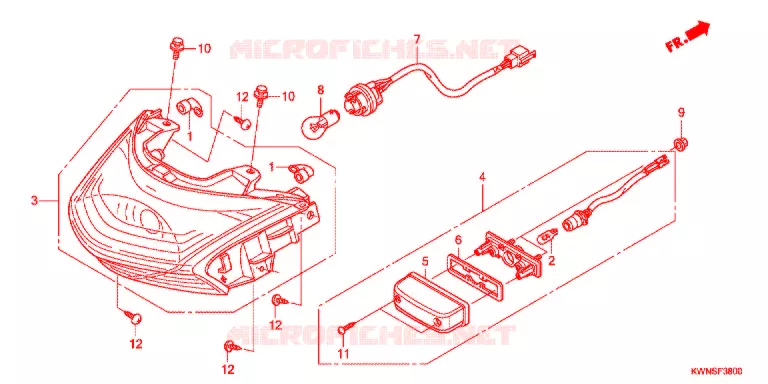 ACHTERLICHT(2) Honda SCOOTER 125 PCX 2014  WW125SD