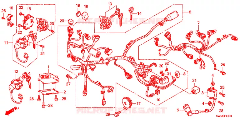 BEDRADINGSBUNDEL (WW125SD) Honda SCOOTER 125 PCX 2014  WW125SD