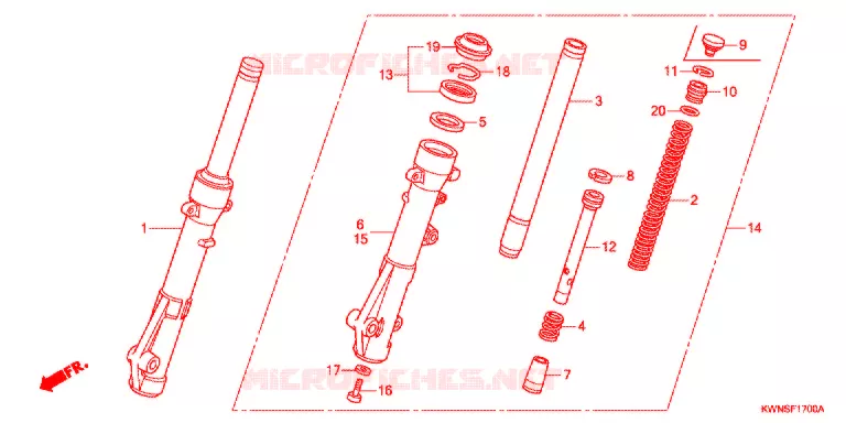 VOOR VORK Honda SCOOTER 125 PCX 2013  WW125SD