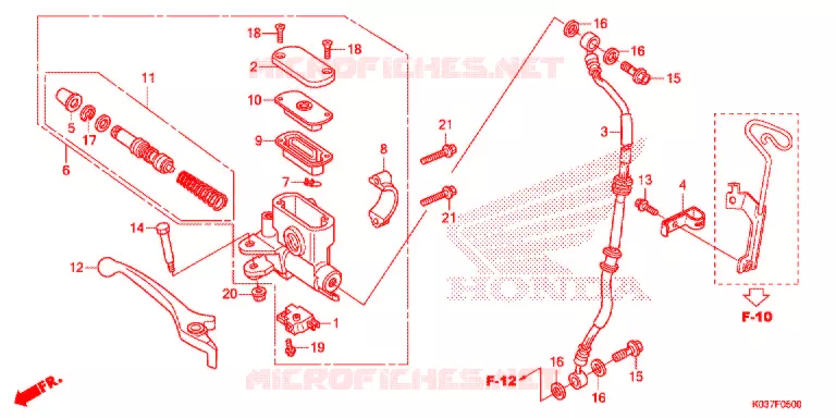 VOOR REM HOOFD CILINDER Honda MOTO 110 WAVE 2015  AFS110CSFF