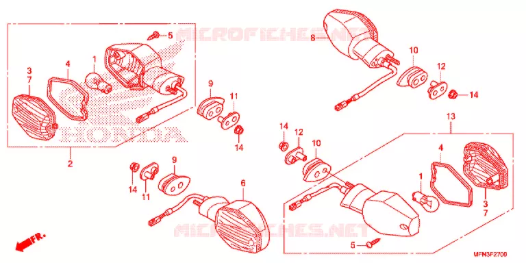 KNIPPERLICHT(2) Honda MOTO 1000 CB 2014  CB1000RE