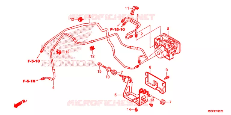 VOORREM HOOFDCILINDER/ABS MODULATOR Honda MOTO 1100 CB 2014  CB1100SADE