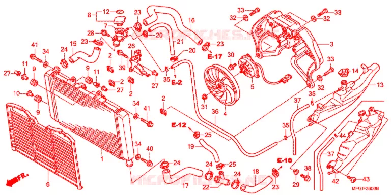 RADIATOR Honda MOTO 600 HORNET 2010  CB600FA3A