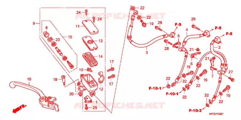 REMPOMP VOOR (CB600FA/FA3) Honda MOTO 600 HORNET 2010  CB600FA3A