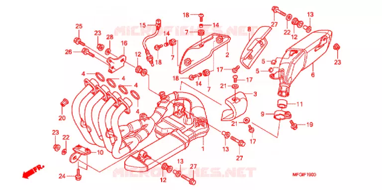 UITLAATDEMPER(2) Honda MOTO 600 HORNET 2010  CB600FA3A