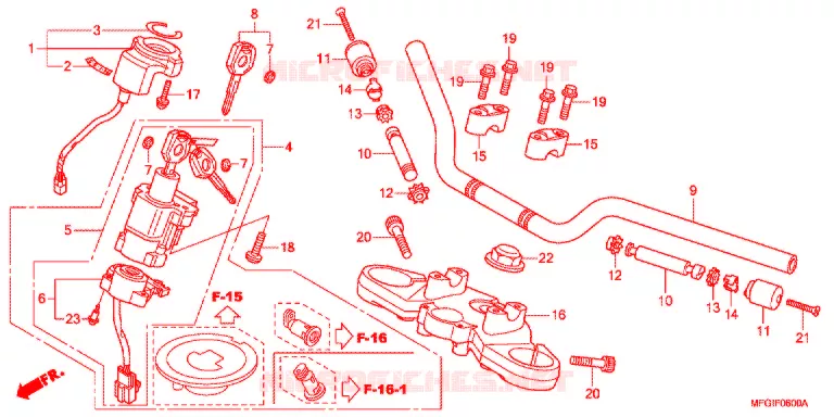 HENDEL PIJP/BOVENSTE BRUG (2) Honda MOTO 600 HORNET 2010  CB600FA3A