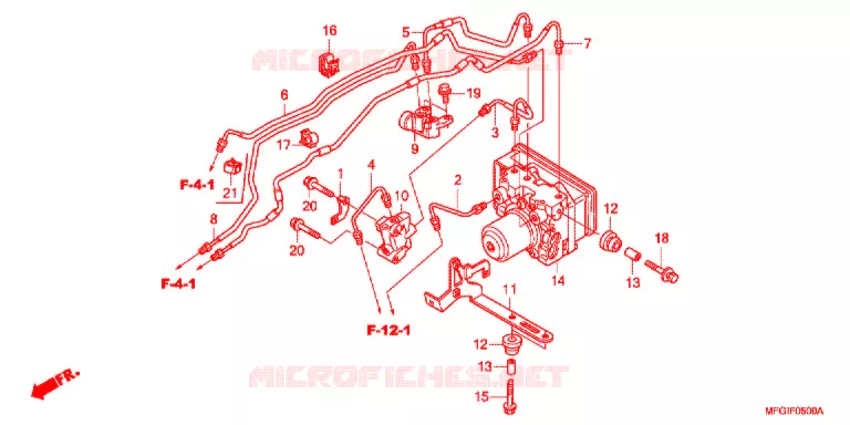 VOORREM HOOFDCILINDER/ABS MODULATOR Honda MOTO 600 HORNET 2010  CB600FA3A
