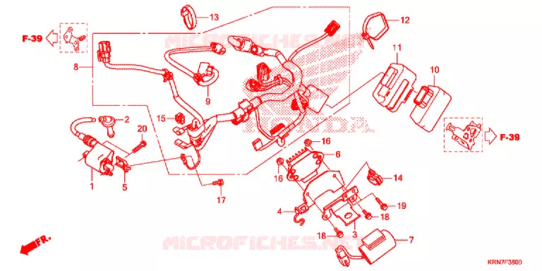 BEDRADINGSBUNDEL/ACCU Honda MOTO 250 CRF 2014  CRF250RE