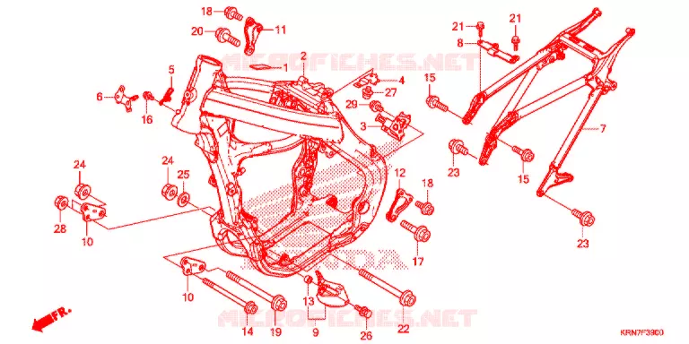 FRAME CHASSIS Honda MOTO 250 CRF 2014  CRF250RE