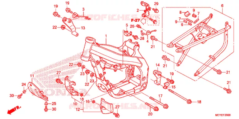 FRAME CHASSIS Honda MOTO 450 CRF 2015  CRF450XE