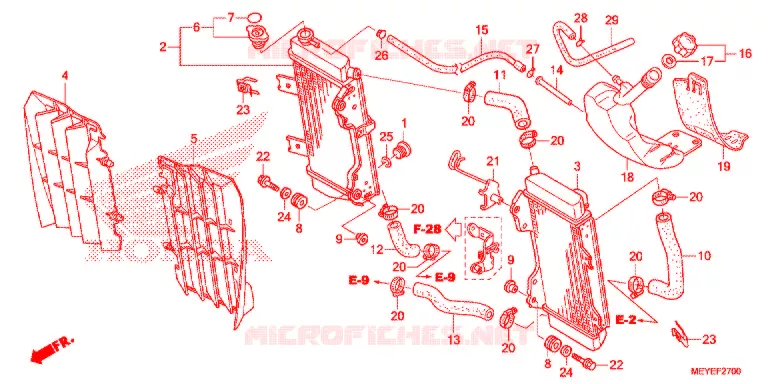 RADIATOR Honda MOTO 450 CRF 2018  CRF450XE