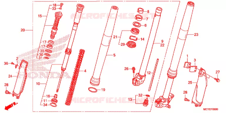 VOOR VORK Honda MOTO 450 CRF 2014  CRF450XE