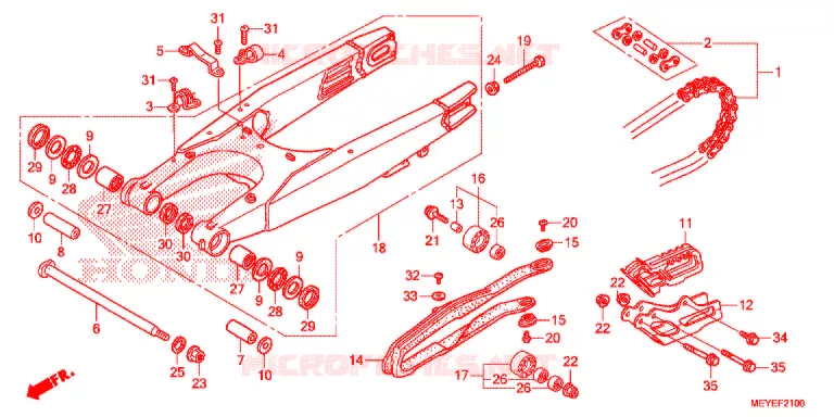 ZWAAI-ARM/KETTINGKAST Honda MOTO 450 CRF 2017  CRF450XE