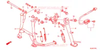 HOOFD STANDAARD/REMPEDAAL voor Honda CBF 1000 ABS 2014