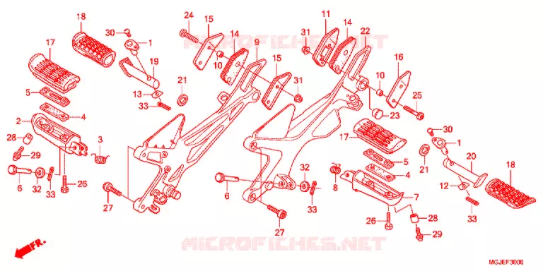 OPSTAP/KICKARM/ WISSEL PEDAAL Honda MOTO 1000 CBF 2014  CBF1000FAE