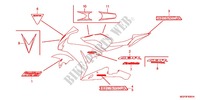 EMBLEEM/STREEP (CBR1000RRD/E/RAD/E) voor Honda CBR 1000 RR ABS WHITE 2014