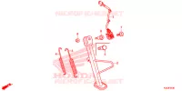 HOOFD STANDAARD/REMPEDAAL voor Honda CBR 250 R ABS 2015