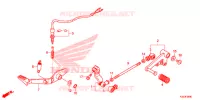HOOFD STANDAARD/REMPEDAAL voor Honda CBR 250 R ABS RED 2015