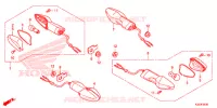 KNIPPERLICHT(2) voor Honda CBR 250 R ABS RED 2015