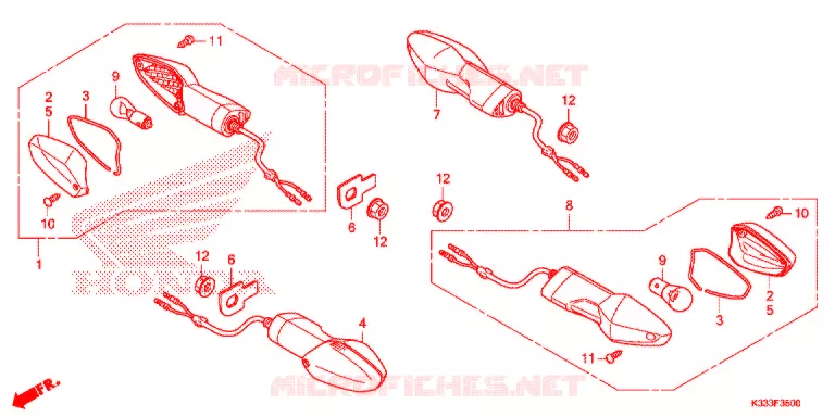 KNIPPERLICHT(2) Honda MOTO 300 CBR 2015  CBR300RAF