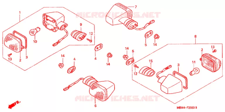 KNIPPERLICHT(2) Honda MOTO 600 CBR 2006  CBR600F46