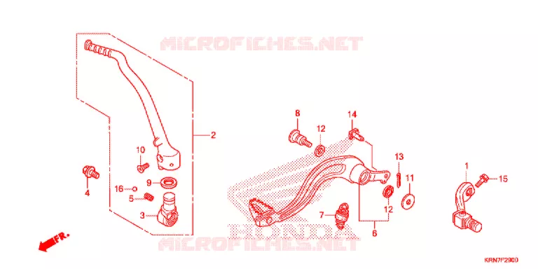 PEDAAL/KICKSTARTER ARM Honda MOTO 250 CRF 2015  CRF250RF
