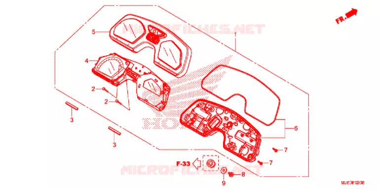 COMBINATIEMETER Honda MOTO 650 CBR 2014  CBR650FAE