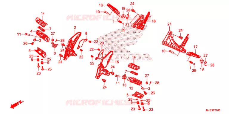 OPSTAP/KICKARM/ WISSEL PEDAAL Honda MOTO 650 CBR 2014  CBR650FE