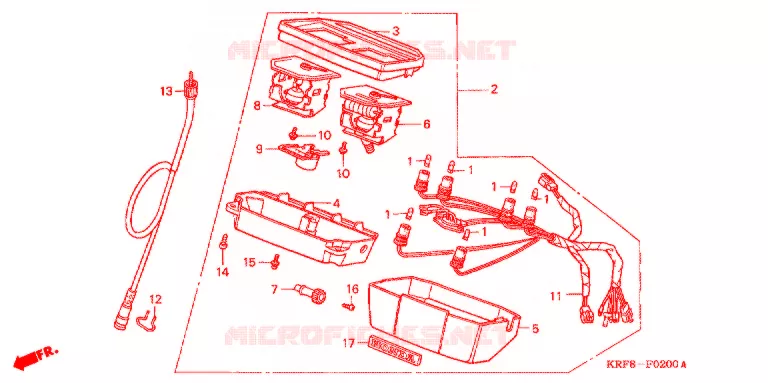 COMBINATIEMETER Honda MOTO 125 CG 2004  CGL1253
