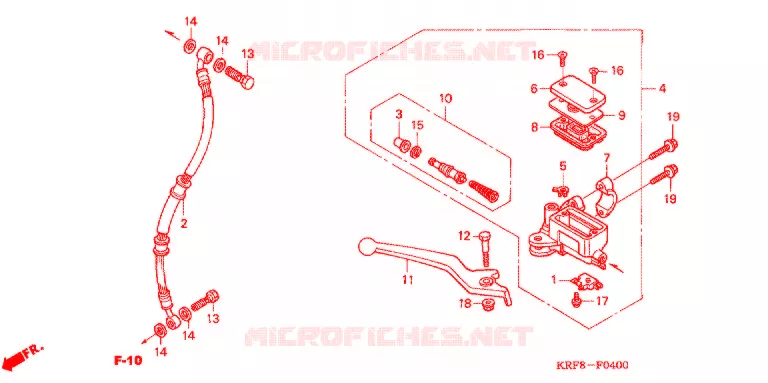 VOORREM HOOFDCILINDER Honda MOTO 125 CG 2003  CGL1253