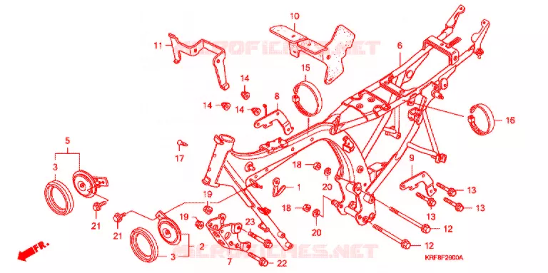 FRAME CHASSIS Honda MOTO 125 CG 2003  CGL1253WH3
