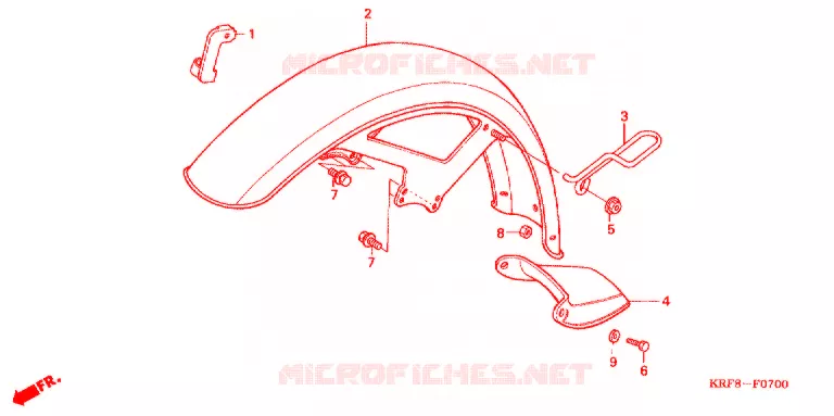 VOORSPATBORD Honda MOTO 125 CG 2003  CGL1253WH3