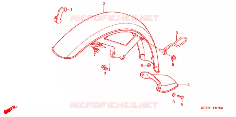 VOORSPATBORD Honda MOTO 125 CG 2003  CGL1254WH3