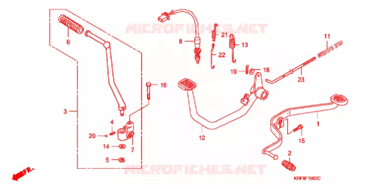 PEDAAL/KICKSTARTER ARM Honda MOTO 125 CG 2008  CGL1256
