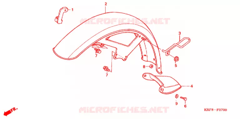 VOORSPATBORD Honda MOTO 125 CG 2008  CGL1256
