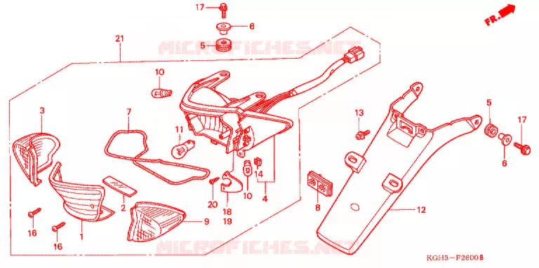ACHTER COMBINATIE LICHT (FS1251/2/3) Honda MOTO 125 SONIC 2001  FS125CM1