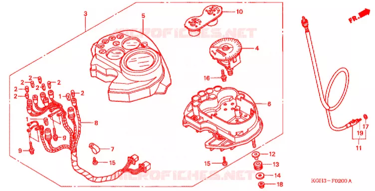 COMBINATIEMETER (FS1251/2/3) Honda MOTO 125 SONIC 2002  FS125M2