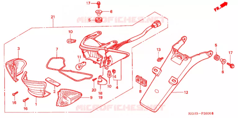 ACHTER COMBINATIE LICHT (FS1251/2/3) Honda MOTO 125 SONIC 2003  FS125M3