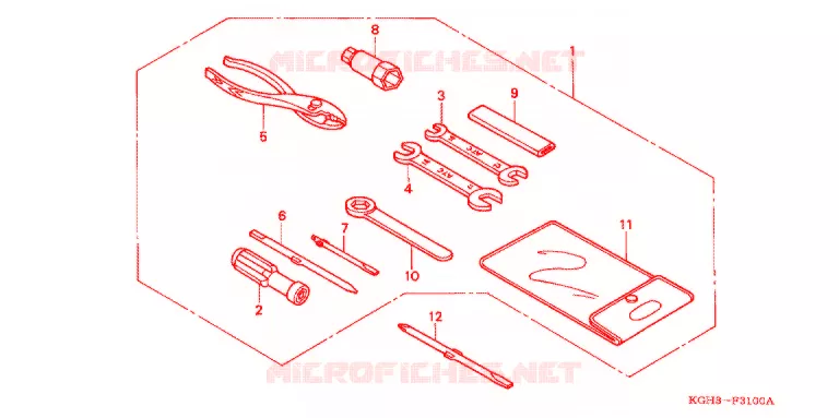 GEREEDSCHAP/ACCUVAK Honda MOTO 125 SONIC 2003  FS125M3