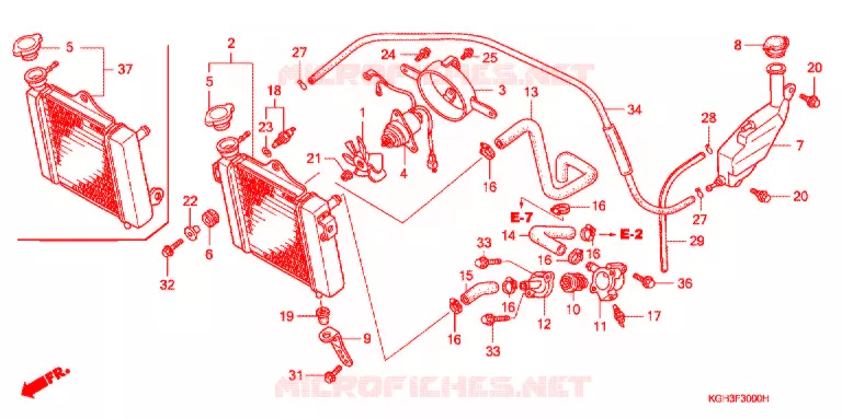 RADIATOR Honda MOTO 125 SONIC 2003  FS125M3