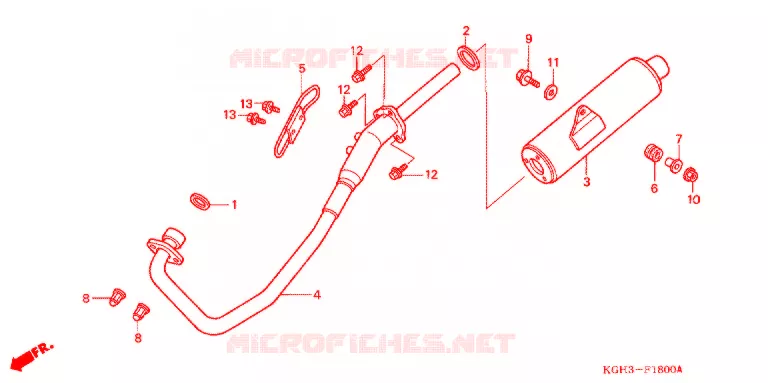 UITLAATDEMPER (FS1251/2/3) Honda MOTO 125 SONIC 2003  FS125M3